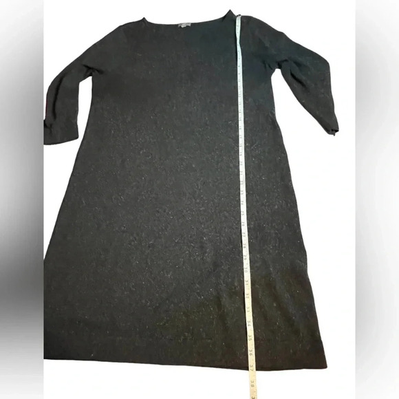 J Jill Metallic Silk MIDI Sweater Dress Holiday Contemporary Gray - Picture 5 of 10